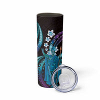 Hawaii King Kamehameha Skinny Tumbler Fantastic Plumeria Amethyst Gradient LT01 - Polynesian Pride