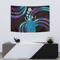 Hawaii King Kamehameha Tapestry Fantastic Plumeria Amethyst Gradient LT01 - Polynesian Pride