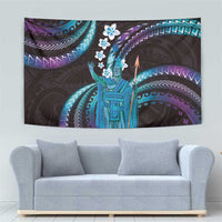 Hawaii King Kamehameha Tapestry Fantastic Plumeria Amethyst Gradient LT01 - Polynesian Pride