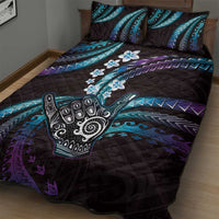 Hawaii Shaka Sign Quilt Bed Set Fantastic Frangipani Amethyst Gradient LT01 - Polynesian Pride