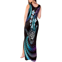 Hawaii Shaka Sign Tank Maxi Dress Fantastic Frangipani Amethyst Gradient