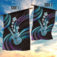 Hawaiian Ukulele Garden Flag Amethyst Gradient Fantastic Plumeria LT01 - Polynesian Pride