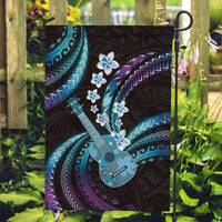 Hawaiian Ukulele Garden Flag Amethyst Gradient Fantastic Plumeria LT01 Garden Flag Purple - Polynesian Pride