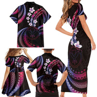 Hawaii Map Kanaka Maoli Family Matching Short Sleeve Bodycon Dress and Hawaiian Shirt Fantastic Frangipani Sweet Dream LT01 - Polynesian Pride