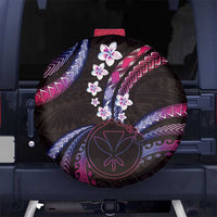 Hawaii Map Kanaka Maoli Spare Tire Cover Fantastic Frangipani Sweet Dream LT01 No hole Pink - Polynesian Pride