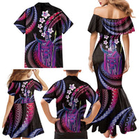 Hawaii King Kamehameha Family Matching Mermaid Dress and Hawaiian Shirt Fantastic Plumeria Sweet Vibes LT01 - Polynesian Pride
