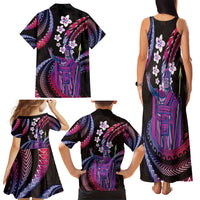 Hawaii King Kamehameha Family Matching Tank Maxi Dress and Hawaiian Shirt Fantastic Plumeria Sweet Vibes LT01 - Polynesian Pride