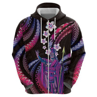 Hawaii King Kamehameha Hoodie Fantastic Plumeria Sweet Vibes LT01 - Polynesian Pride