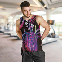 Hawaii King Kamehameha Men Tank Top Fantastic Plumeria Sweet Vibes LT01 Pink - Polynesian Pride