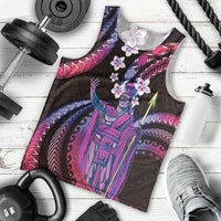 Hawaii King Kamehameha Men Tank Top Fantastic Plumeria Sweet Vibes LT01 - Polynesian Pride