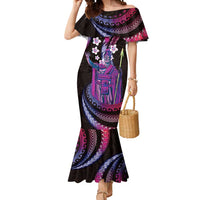 Hawaii King Kamehameha Mermaid Dress Fantastic Plumeria Sweet Vibes LT01 Women Pink - Polynesian Pride
