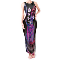 Hawaii King Kamehameha Tank Maxi Dress Fantastic Plumeria Sweet Vibes LT01 Women Pink - Polynesian Pride