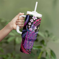 Hawaii King Kamehameha Tumbler With Handle Fantastic Plumeria Sweet Vibes LT01 - Polynesian Pride