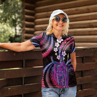 Hawaii King Kamehameha Women Polo Shirt Fantastic Plumeria Sweet Vibes LT01 - Polynesian Pride