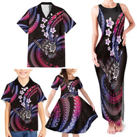 Hawaii Shaka Sign Family Matching Tank Maxi Dress and Hawaiian Shirt Fantastic Frangipani Sweet Vibes