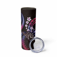 Hawaii Shaka Sign Skinny Tumbler Fantastic Frangipani Sweet Vibes LT01 - Polynesian Pride