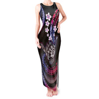 Hawaii Shaka Sign Tank Maxi Dress Fantastic Frangipani Sweet Vibes LT01 Women Pink - Polynesian Pride