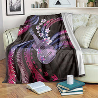 Hawaiian Ukulele Blanket Sweet Dream Fantastic Plumeria LT01 Pink - Polynesian Pride