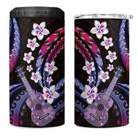Hawaiian Ukulele 4 in 1 Can Cooler Tumbler Sweet Dream Fantastic Plumeria LT01 One Size: 16 oz Pink - Polynesian Pride