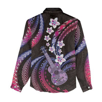 Hawaiian Ukulele Women Casual Shirt Sweet Dream Fantastic Plumeria LT01 - Polynesian Pride