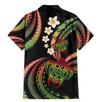 Hawaii Turtles Plumeria Family Matching Mermaid Dress and Hawaiian Shirt Reggae Polynesian Pattern LT01 - Polynesian Pride