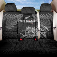 New Zealand 2024 Rugby Back Car Seat Cover Silver Fern Aotearoa Kiwi LT01 One Size Black - Polynesian Pride