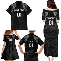 Custom New Zealand 2024 Rugby Family Matching Puletasi and Hawaiian Shirt Silver Fern Aotearoa Kiwi LT01 - Polynesian Pride
