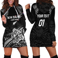 Custom New Zealand 2024 Rugby Hoodie Dress Silver Fern Aotearoa Kiwi LT01 - Polynesian Pride