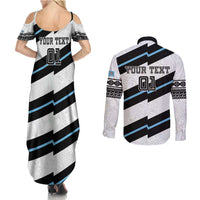 Custom Fiji 2024 Rugby Couples Matching Summer Maxi Dress and Long Sleeve Button Shirt Fijian Tapa Pattern LT01 - Polynesian Pride