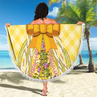 Hawaii Palaka Pikake Lokelani Plumeria Beach Blanket Melemele Coquette Bow LT01 - Polynesian Pride