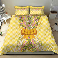 Hawaii Palaka Pikake Lokelani Plumeria Bedding Set Melemele Coquette Bow LT01 - Polynesian Pride