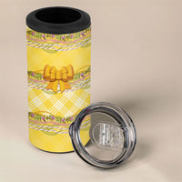 Hawaii Palaka Pikake Lokelani Plumeria 4 in 1 Can Cooler Tumbler Melemele Coquette Bow LT01 - Polynesian Pride