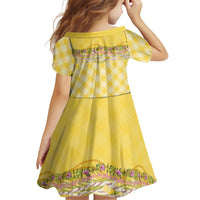 Hawaii Palaka Pikake Lokelani Plumeria Family Matching Long Sleeve Bodycon Dress and Hawaiian Shirt Melemele Coquette Bow LT01 - Polynesian Pride