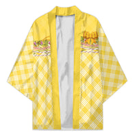 Hawaii Palaka Pikake Lokelani Plumeria Kimono Melemele Coquette Bow LT01 Unisex Yellow - Polynesian Pride