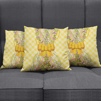 Hawaii Palaka Pikake Lokelani Plumeria Pillow Cover Melemele Coquette Bow LT01 - Polynesian Pride