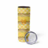 Hawaii Palaka Pikake Lokelani Plumeria Skinny Tumbler Melemele Coquette Bow LT01 - Polynesian Pride