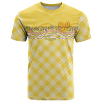 Hawaii Palaka Pikake Lokelani Plumeria T Shirt Melemele Coquette Bow LT01 Yellow - Polynesian Pride