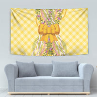 Hawaii Palaka Pikake Lokelani Plumeria Tapestry Melemele Coquette Bow LT01 - Polynesian Pride