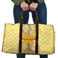 Hawaii Palaka Pikake Lokelani Plumeria Travel Bag Melemele Coquette Bow LT01 Yellow - Polynesian Pride