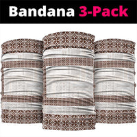 Samoa Siapo Brown Trimmed Neck Gaiter Samoa White Sunday - Polynesian Pride