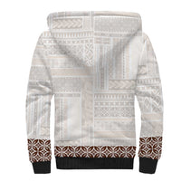 Samoa Siapo Brown Trimmed Sherpa Hoodie Samoa White Sunday - Polynesian Pride