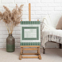 Samoa Siapo Green Trimmed Canvas Wall Art Samoa White Sunday - Polynesian Pride