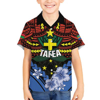 Personalised Vanuatu Tafea Province Family Matching Short Sleeve Bodycon Dress and Hawaiian Shirt Unique Tropical Tribal Pattern LT01 Son's Shirt Colorful - Polynesian Pride