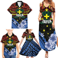 Personalised Vanuatu Tafea Province Family Matching Summer Maxi Dress and Hawaiian Shirt Unique Tropical Tribal Pattern LT01 - Polynesian Pride