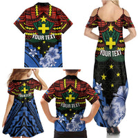 Personalised Vanuatu Tafea Province Family Matching Summer Maxi Dress and Hawaiian Shirt Unique Tropical Tribal Pattern LT01 - Polynesian Pride