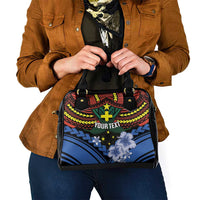 Personalised Vanuatu Tafea Province Shoulder Handbag Unique Tropical Tribal Pattern
