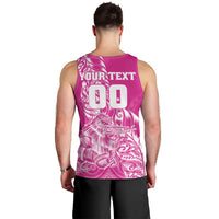 Custom New Zealand Rugby Silver Fern Men Tank Top Aotearoa Kiwi Maori Pink Version LT01 - Polynesian Pride