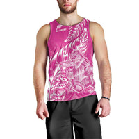 Custom New Zealand Rugby Silver Fern Men Tank Top Aotearoa Kiwi Maori Pink Version LT01 - Polynesian Pride