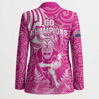 New Zealand Silver Fern Rugby All Pink Blazer Maori Tiki Player With Ta Moko Tribal LT01 - Polynesian Pride