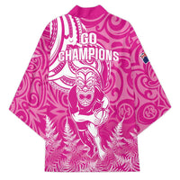 New Zealand Silver Fern Rugby All Pink Kimono Maori Tiki Player With Ta Moko Tribal LT01 - Polynesian Pride